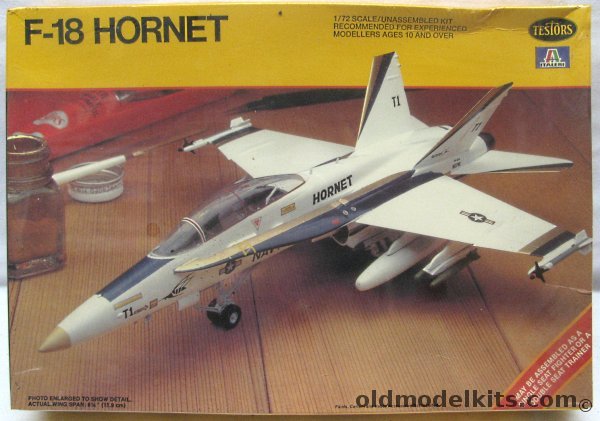Testors 1/72 F-18 Hornet -  (F/A-18) or TF-18A Hornet - Hornet #7 / #3 / Marines VFA-125 November 1980, 681 plastic model kit